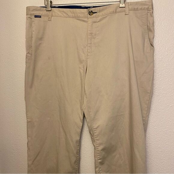 Columbia PFG Harborside Chino khaki tan work everyday Pants 42x30 - Picture 3 of 13